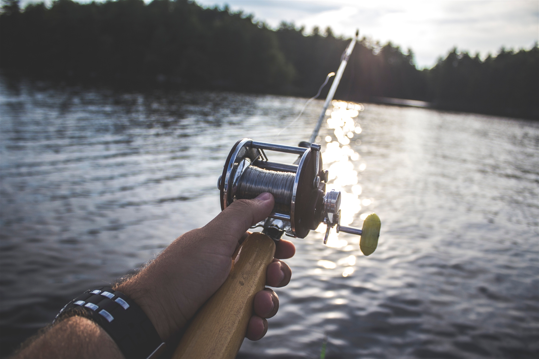 Person Fishing at Nottely Lake Georgia