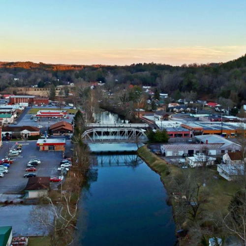 Town of McCaysville from above